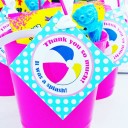 Splash Pool Party Favor Tags  