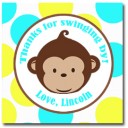 Mod Monkey Party Favor Tags 