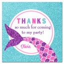 Mermaid Favor Tag - Pink and Purple Sparkle