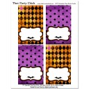 Whimsy Halloween Small Tent Style Food Labels