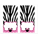 Minnie Mouse Silhouette Glam Tent Style Food and Drink Labels