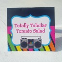 80s Party Tent Style Food Labels