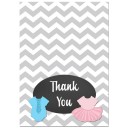 Ties and Tutus Folded Thank You Note