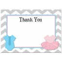 Ties and Tutus Flat Thank You Note