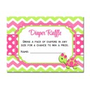 Girl Turtle Diaper Raffle Cards