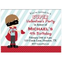Valentine Boy Superhero Invitation