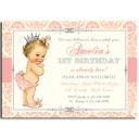 Vintage Baby Girl Invitation