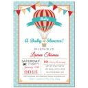 Vintage Hot AIr Balloon Boy Invitation