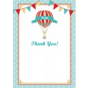 Vintage Hot Air Balloon Flat Thank You Note