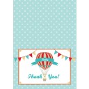 Vintage Hot Air Balloon Folded Thank You Note