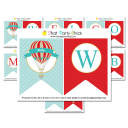 "Welcome Baby" Banner- Vintage Hot Air Balloon 