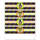 Witch and Frankenstein Personalized Water Bottle Labels 