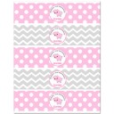 Pig Princess Personalized Water Bottle Labels - Royal Piggy Fun Collection
