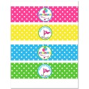 Girl's Golf Party Water Bottle Labels