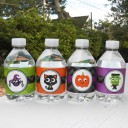 Halloween Water Bottle Labels - Ghosts and Ghouls
