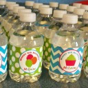 Balloons and Cupcakes Water Bottle Labels