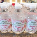 Floral Birthday Personalized Water Bottle Labels 
