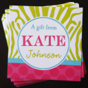 Lime Zebra Print Calling Cards